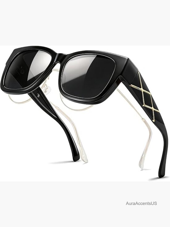Polarized Fit Over Sunglasses Oversized Square UV400  display picture 1
